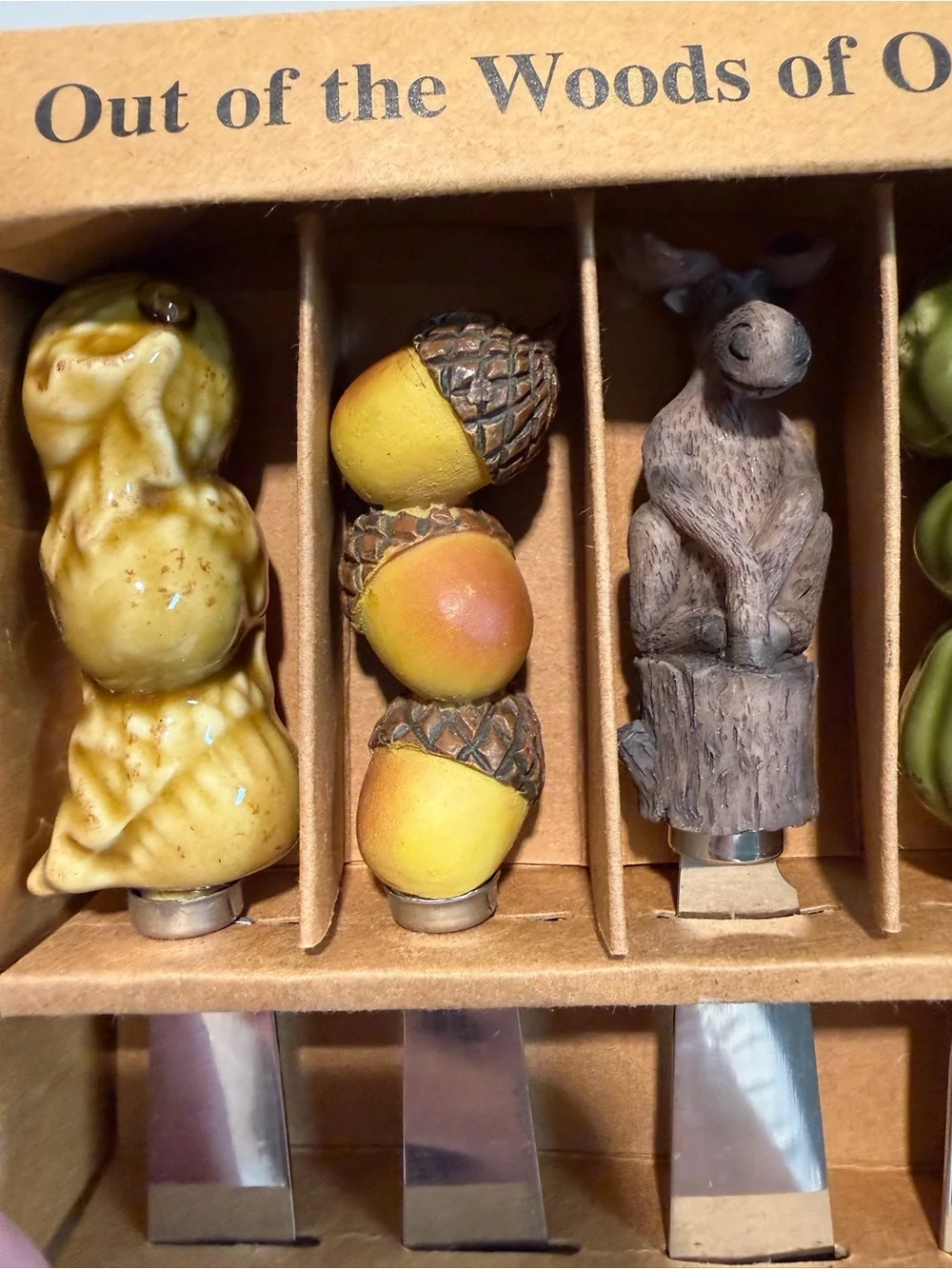 VTG Y2K Out of the Woods of Oregon Cheese Spreader 5pc Set Harvest & Moose Bonus